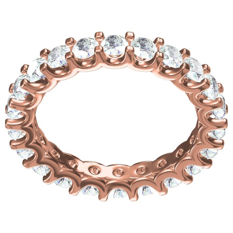 Round Diamond U Prong Set Eternity Band