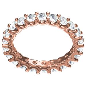 Round Diamond U Prong Set Eternity Band