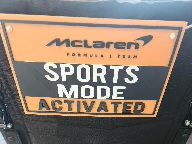 McLaren sports mode activated sign