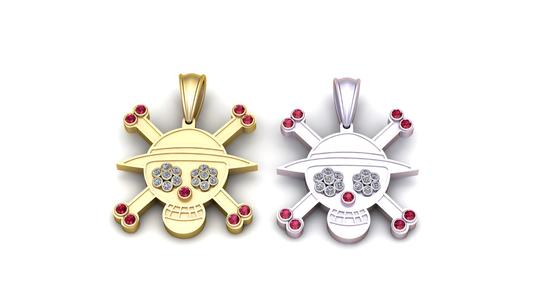 SKULL FACES PENDANT 3d printable model