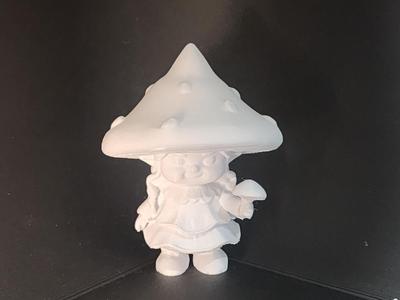 Garden Gnome Wearing a Mushroom Cap 2