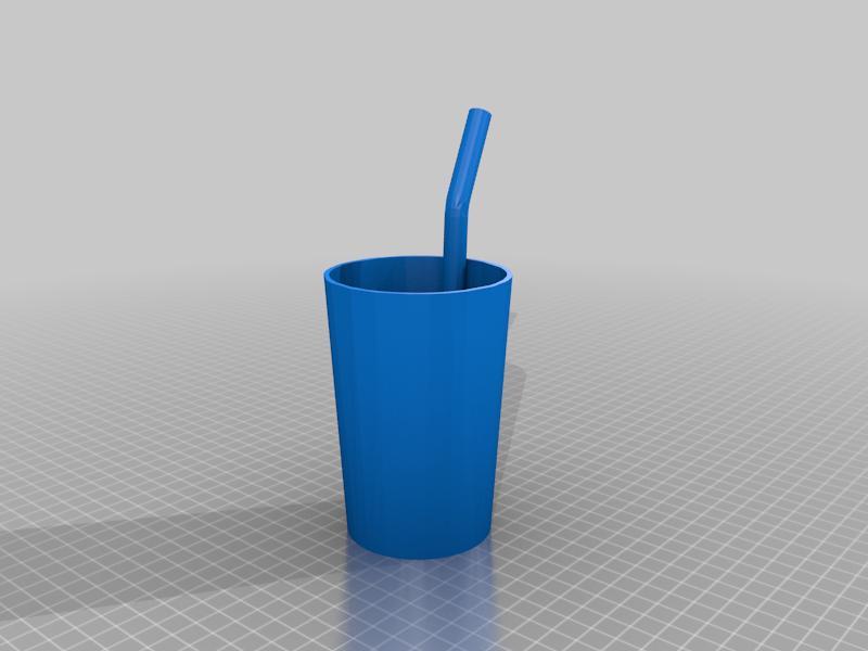 Cup with straw