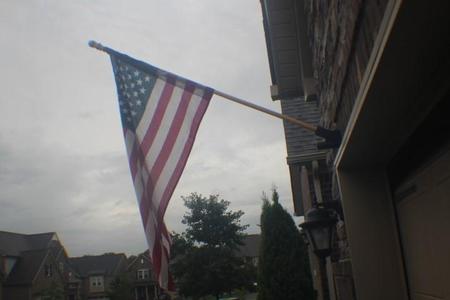 Reinforced Flag Pole Holder for Wall