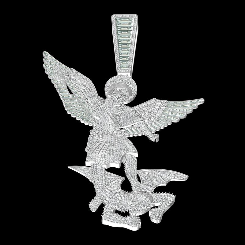 Angle and Devil Hip Hop Pendant