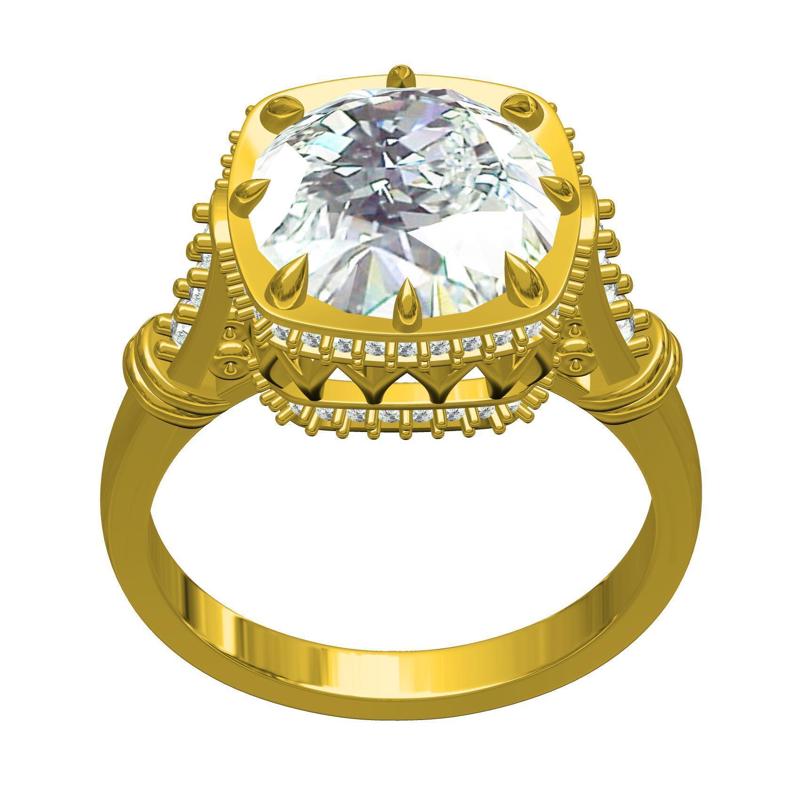 Beautiful Vintage Cathedral Engagement Ring for Women