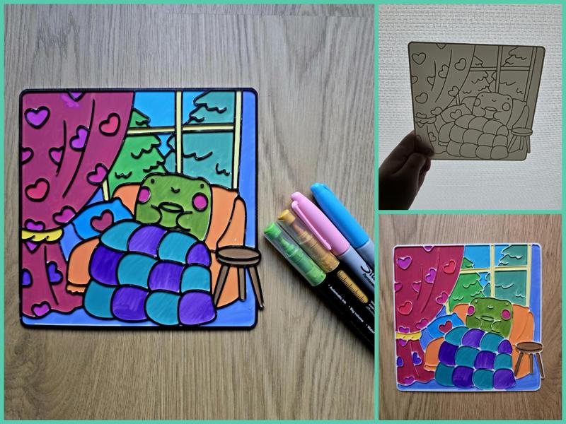 Cozy Frog DIY Coloring NO AMS