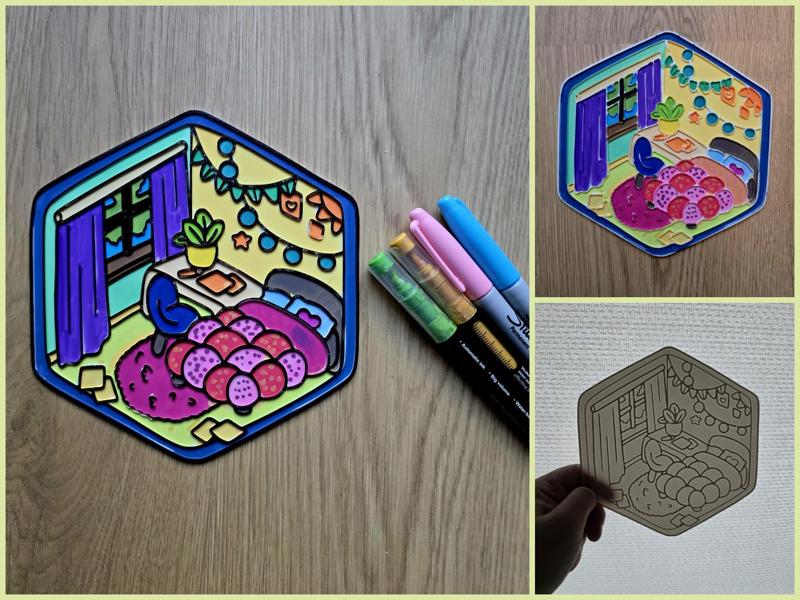 Cozy Room Corner DIY Coloring NO AMS