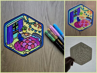 Cozy Room Corner DIY Coloring NO AMS