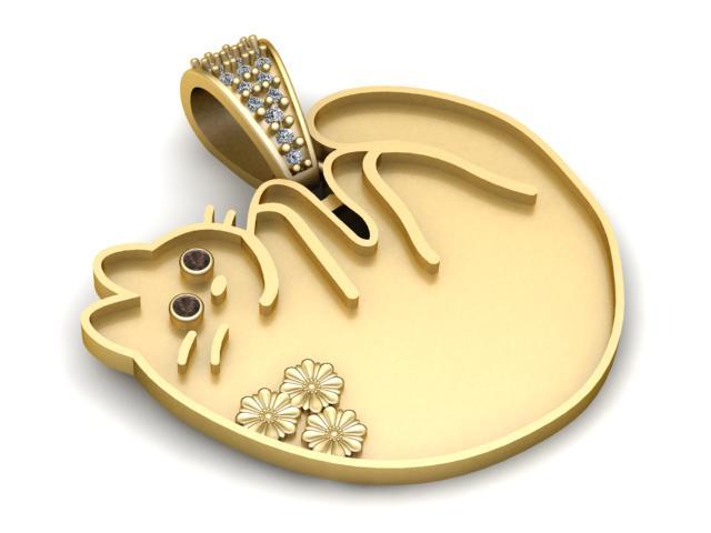 CAT PENDANT 3d printable model