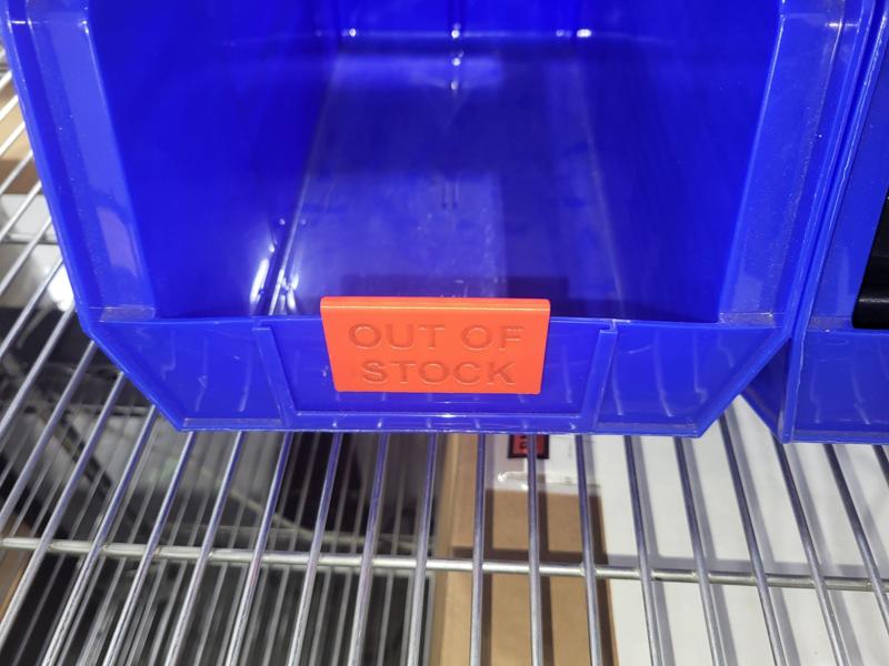 Wall Mount Bin Removable Tag