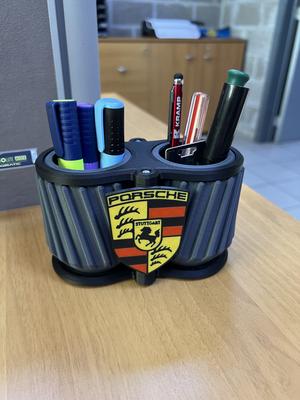 Porsche geared pen cup