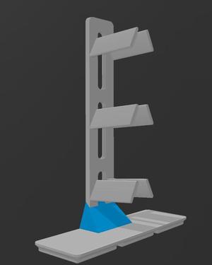 Gridfinity Glasses Stand with stronger base (remix v0.1 rlm )