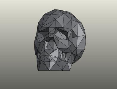 Skull L35 - Low Poly - Excellent Design - Decor