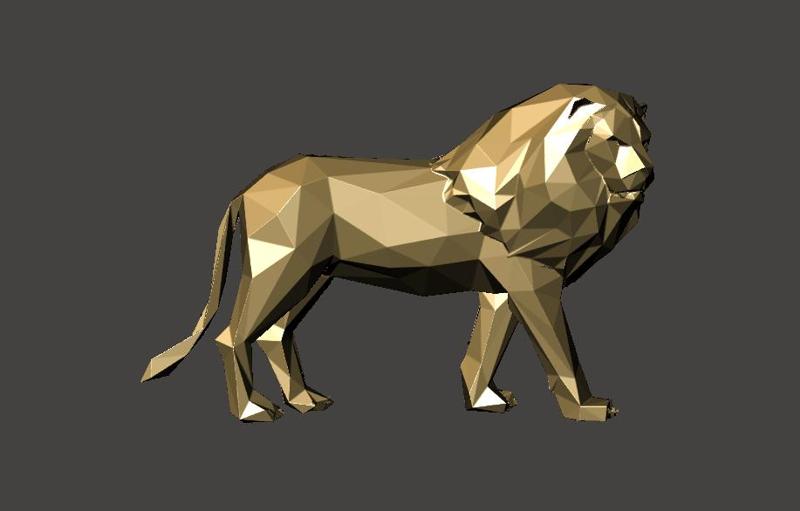 Lion L16  - Low Poly - Excellent Design - Decor