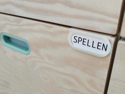minimalist drawer label - clip on top