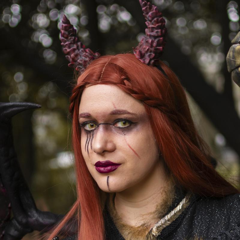 Gothic Demon Horn Headband