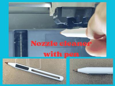 Nozzle cleaner with pen