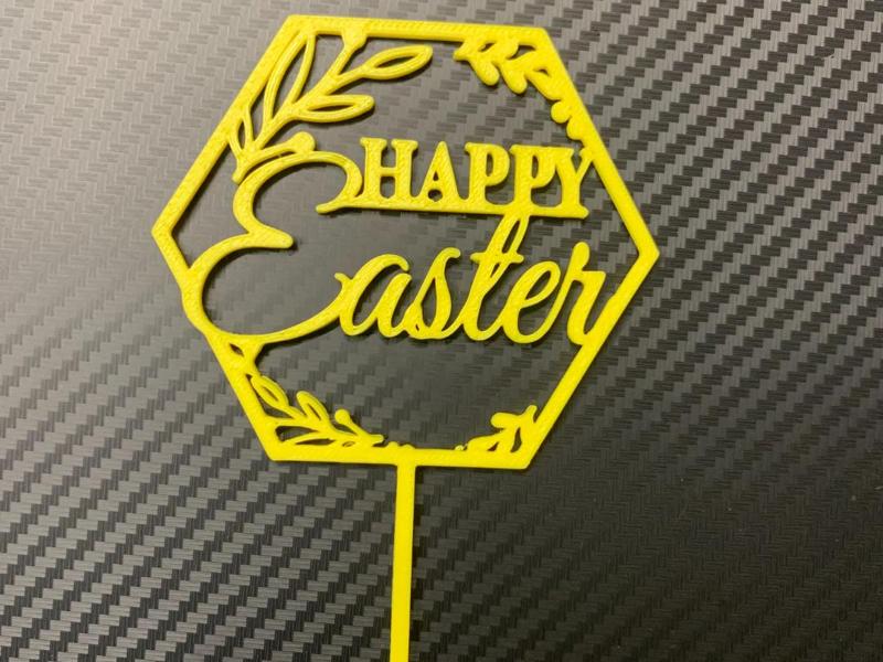 Happy easter cake topper