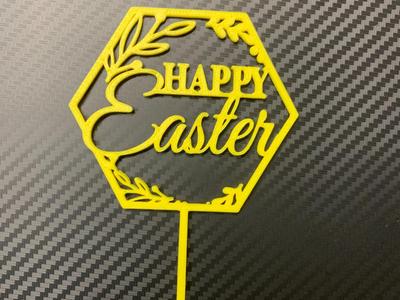 Happy easter cake topper