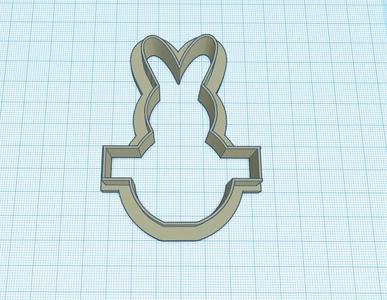 Bunny w/ Name Card Cookie Cutter