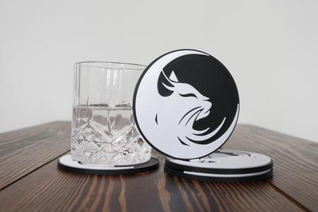 Lunar Cat COASTER • Cute DRINK ACCESSORY