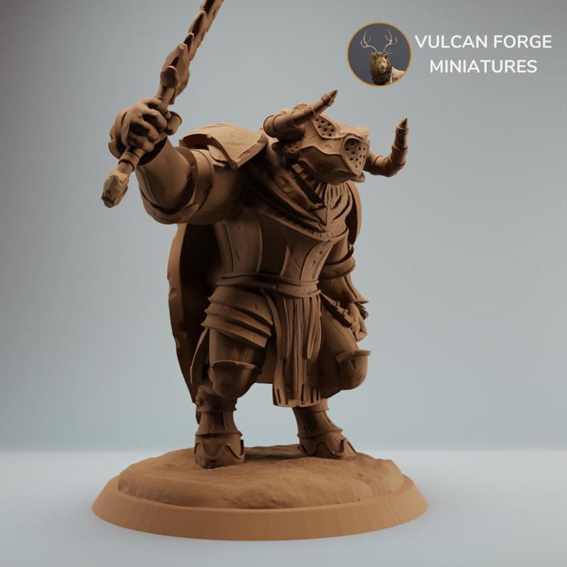 Minotaur paladin knight warrior with sword - Pre supported