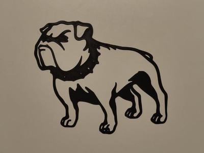 bulldog wall art