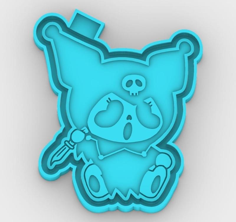 Kuromi Ghostface - Halloween Horror - freshie mold - STL for silicone mold
