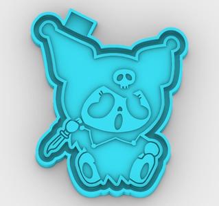 Kuromi Ghostface - Halloween Horror - freshie mold - STL for silicone mold