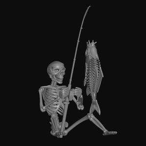 skeleton and skeleton fish