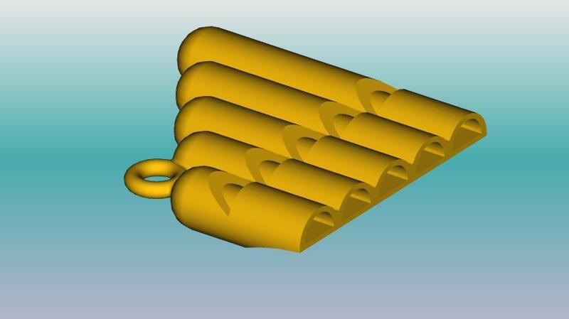 Mini Panflöte - Schlüsselanhänger