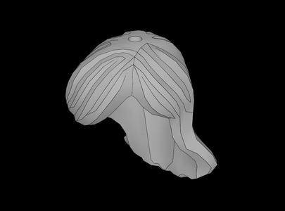 Lego Compatible (2645.dat) Figure Friends Hair Long Parted on Side, Swept Back over Forehead with  1 Pin Hole