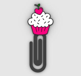 cherry ice cream keke - Paper clip, bookmark - 3MF pre-painted , STL