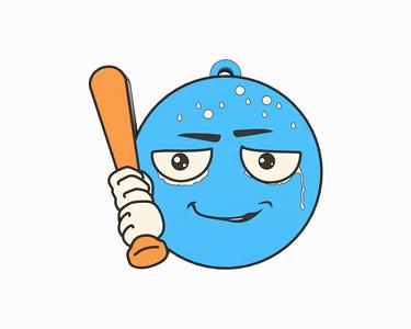Blue Emoji - Zopaynan Keychain, Earring, Bagcharm