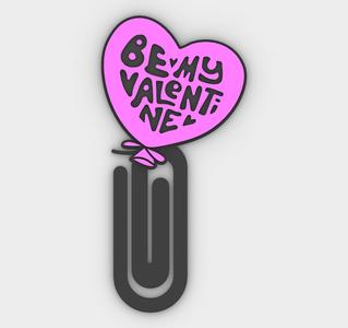 Heart - Be my valentine - Paper clip, bookmark - 3MF pre-painted , STL
