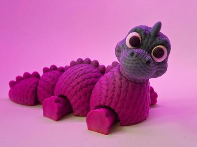 Cute Knitted Dinosaur - New Version