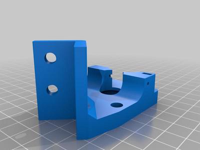 Hypercube 2020 Extruder Mount 45deg Flipped