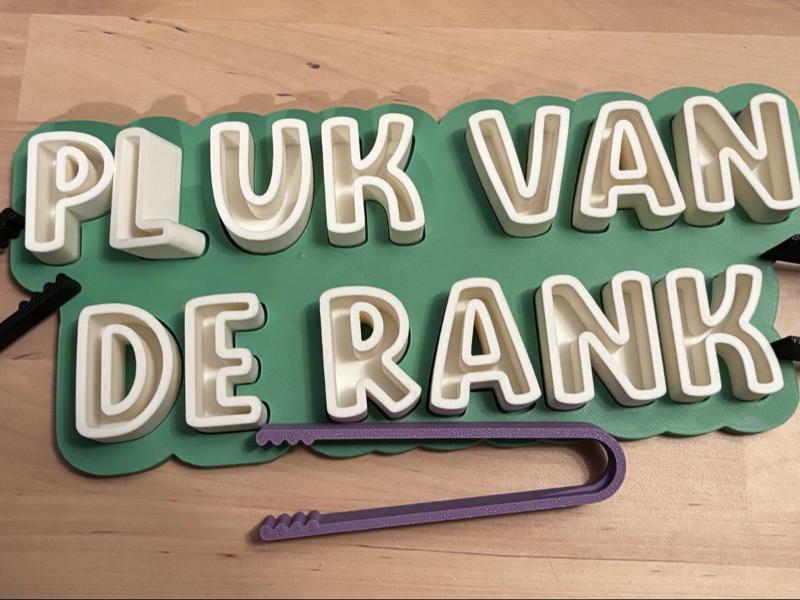 Pluk van de Rank sensory toy, letter shape