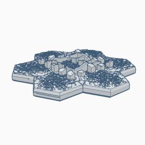 Sci-Fi Destroyed Building 20 with Hex Base SFDHB020
