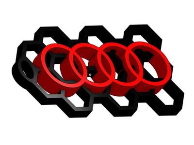 AUDI Logo Hexagonal Keychain