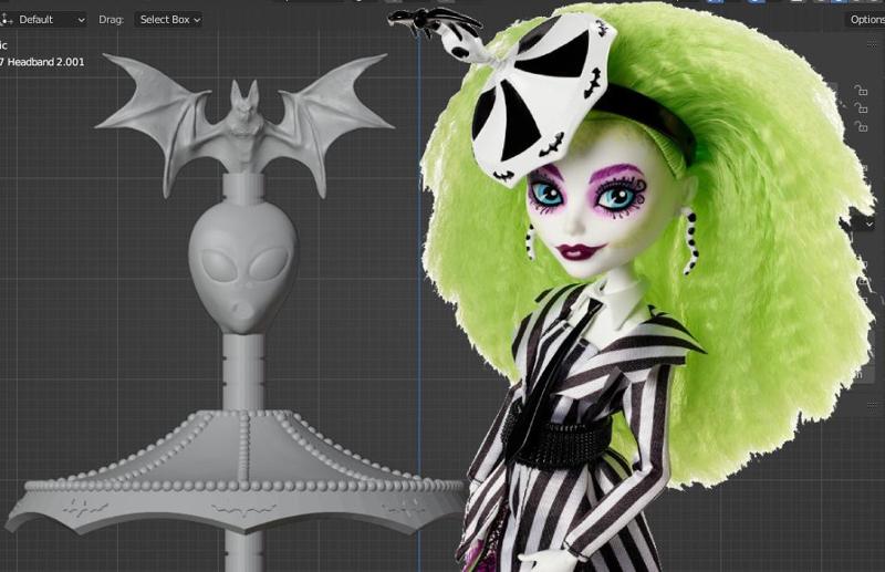 Monster High Skullector Beetlejuice Headpiece