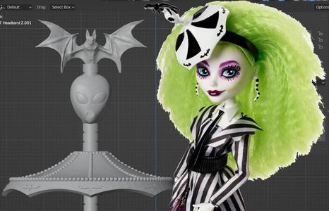 Monster High Skullector Beetlejuice Headpiece