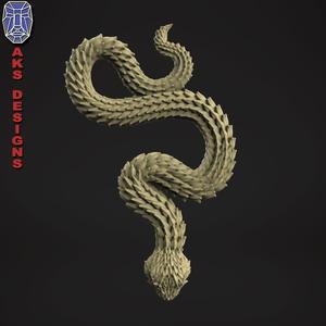 snake version 1 Bas relief wall mounted art