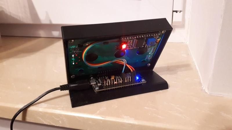 LCD 4x20 + nodemcu ESP8266 frame