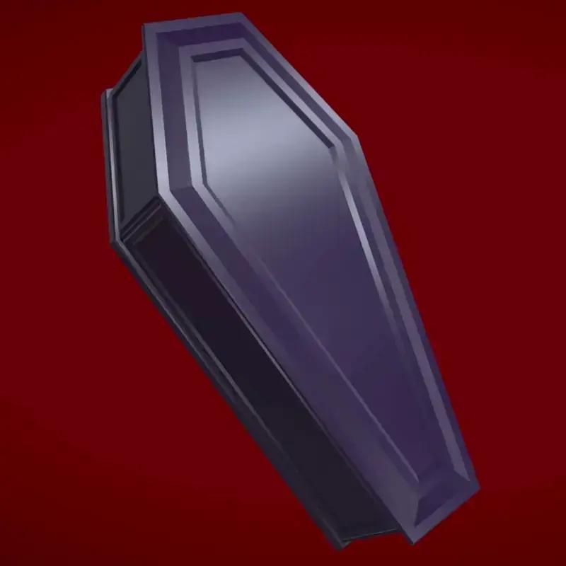 Decorative coffin-shaped box 2 lids
