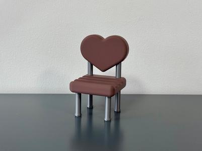 Phone Stand Heart Chair