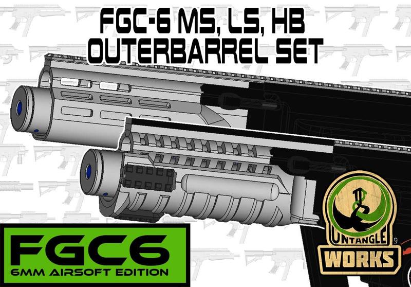 FGC-6 MKI/MKII: honeybadger, MS Medium shroud, LS long shroud, Outer barrels set