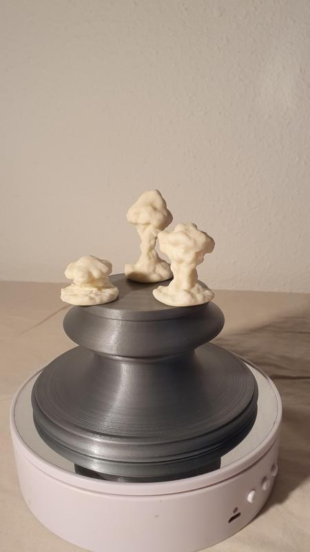 pack of 3 nuclear bombs fallout style base 32 mm ready support and not