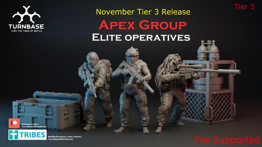 TurnBase Miniatures: Wargames- Apex Group Elite Operatives