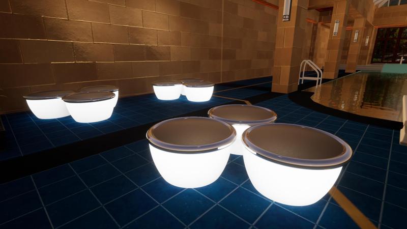 Triple Lamp Stool